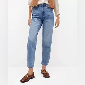 Mango High-Waisted Balloon Leg Jeans, Size 6
